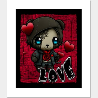 Cute Teddybear With A Heart Full Of Love Posters and Art